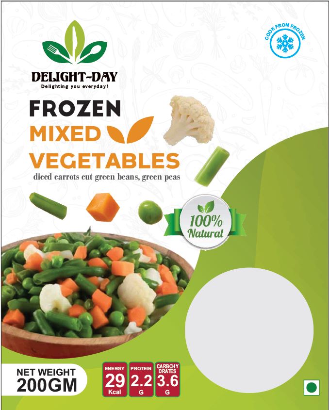 Delight-Day Frozen Mixed Vegitables 200gm