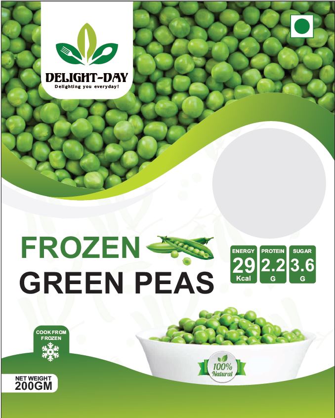 Delight-Day Frozen Green Peas 200gm